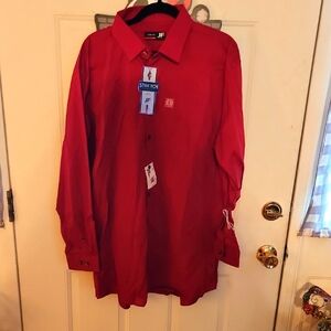 jf j.ferrar Red Dress Shirt Long Sleeve